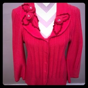 Cabi Hot Pink Spring Sweater Medium